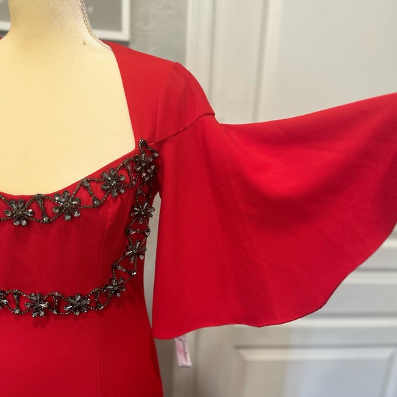 Neiman Marcus formal dress party prom gown red size 6 or small new with tag - Picture 6 of 7